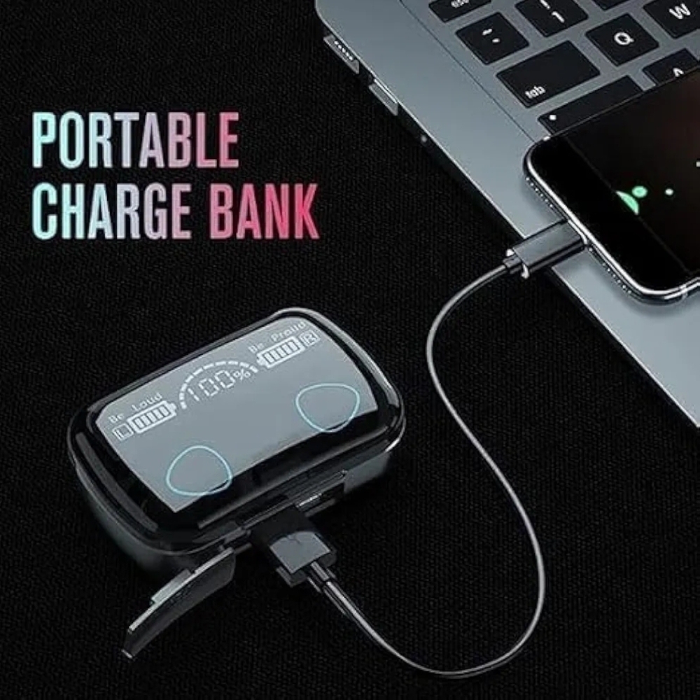 M10 Noise Cancelling Bluetooth Earbuds And Power Bank With LED Display - Picture 7 of 13